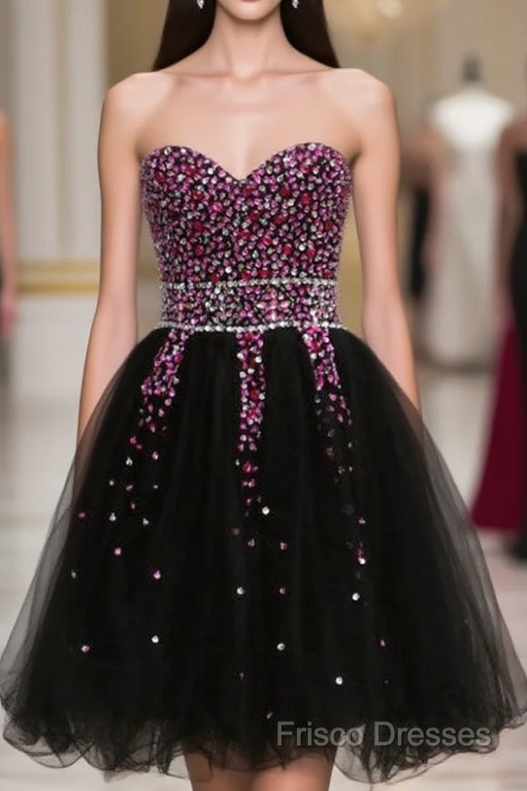 Fancy Sweetheart Lace-Up Short Homecoming Dress With Beading Main image