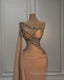 Fashion Evening Dress For Women One Shoulder Sleeveless Gown Appliques Formal Prom Party Dress