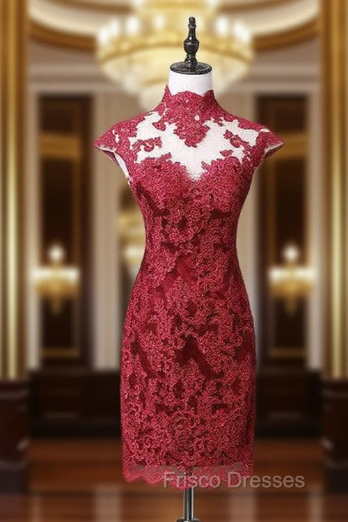 Fashion High Neck Cap Sleeves Mother Of the Dress For Wedding Party Main image