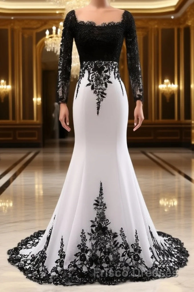 Fashion Long Sleeve Lace Chiffon Trumpet / Mermaid Mother of the Bride Dress Main image