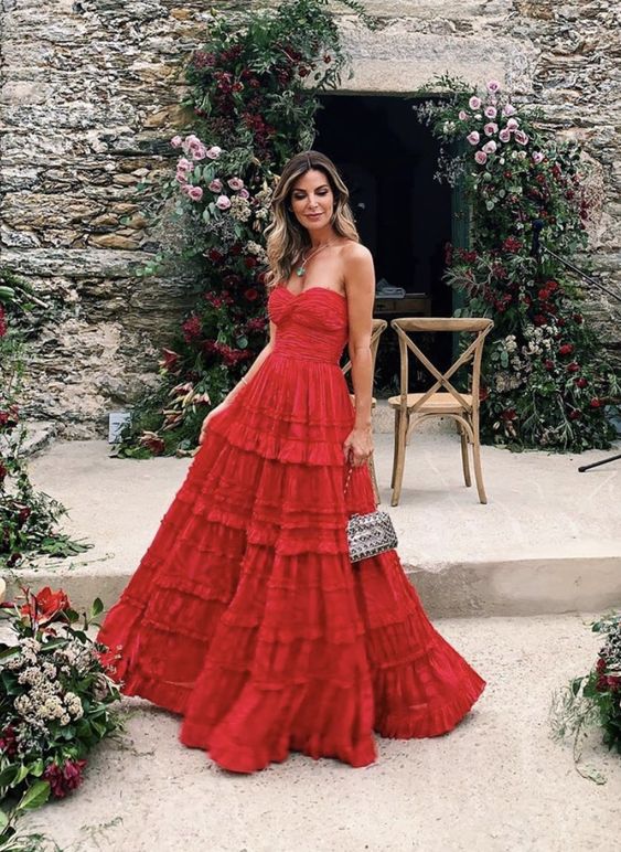 Fashion Red Prom Dresses Long Sexy Prom Dress Main image
