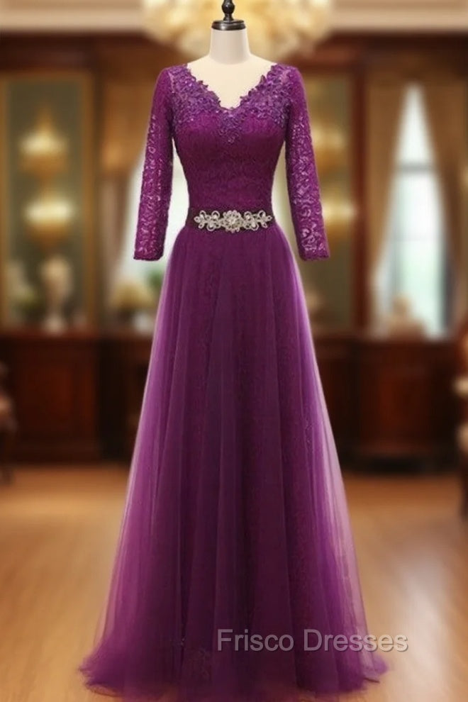 Fashionable Long Sleeves Floor-Length Mother of the Bride Dress Main image