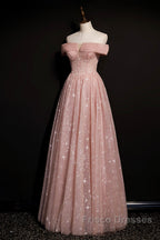 Cute tulle long A line Formal Prom Dress evening Dress