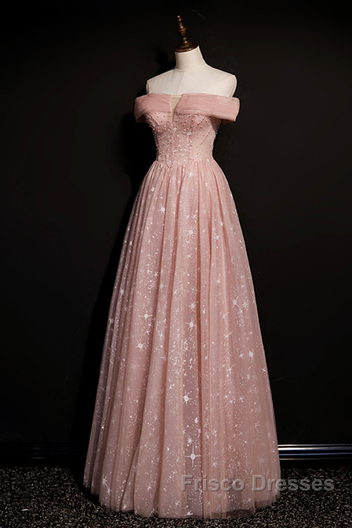 Cute tulle long A line Formal Prom Dress evening Dress