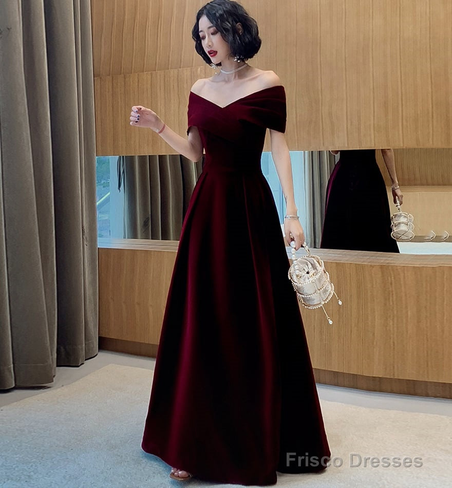 Elegant Velvet Long Prom Dress Evening Dress Secondary image