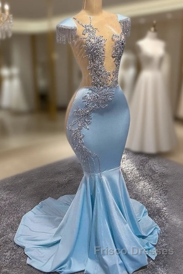 Long embellished evening Dress, bridal gown, engagement Dress Main image