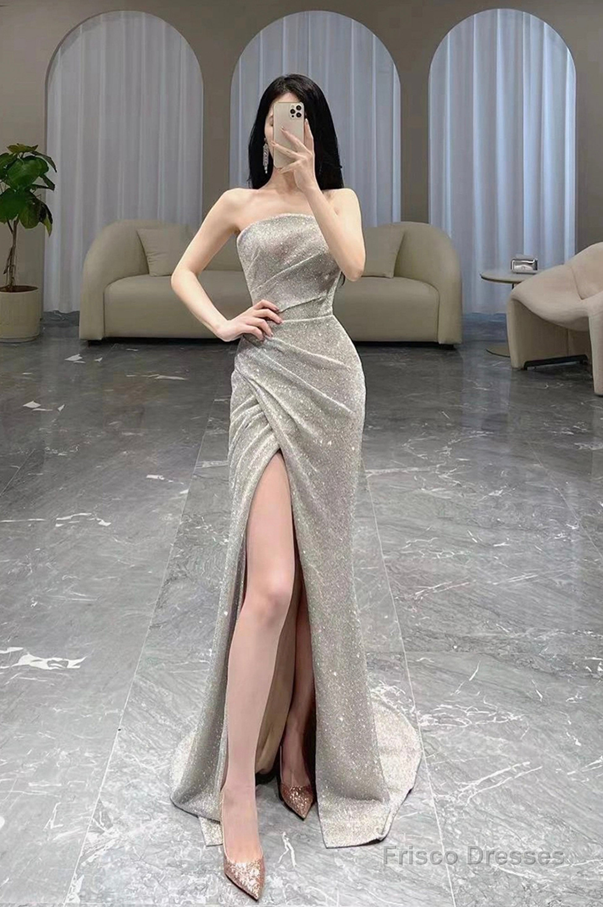 Mermaid sequins long prom dress evening dress Secondary image