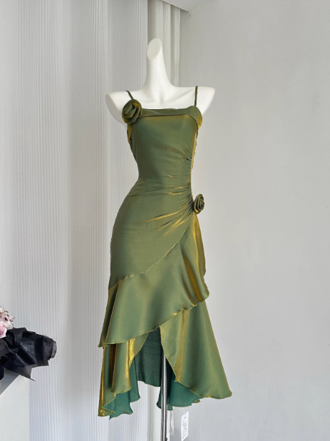 Fishtail Ruffled Suspender Dress Birthday Dress Main image