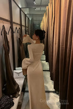 Flare Sleeve Long Wedding Mermaid Dress For Women Evening Dress