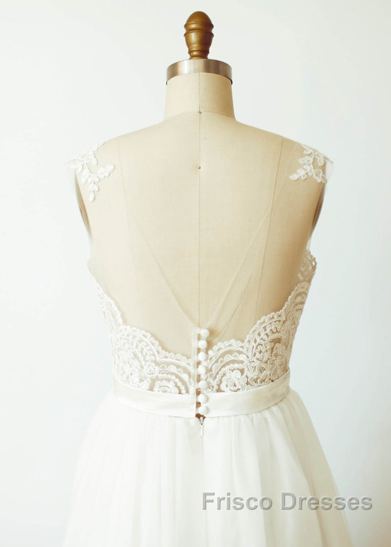 Floor-Length A-Line/Princess Sweetheart Wedding Dress