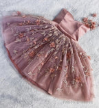 Floral Appliqued Sweet 16 Dress A-line Tulle Homecoming Dress
