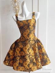 French 3D Flower Sling Dress