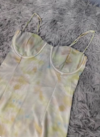 Fresh Gradient Print Spaghetti Strap Chiffon Long Prom Dress