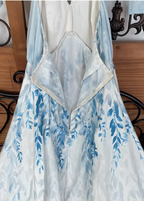 Fresh Printed A-Line Halter Neck Satin Long Prom Dress Evening Dress