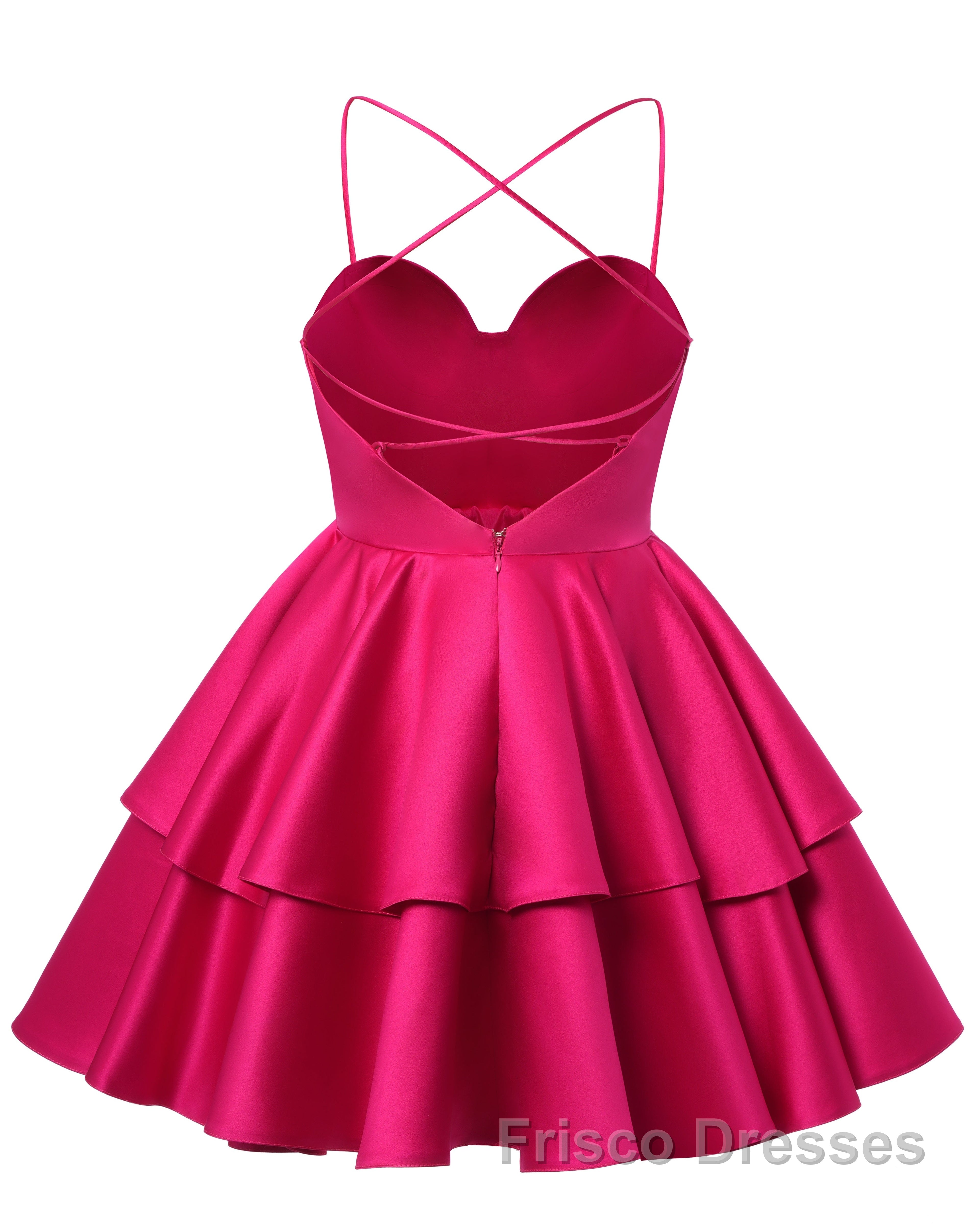 Black Satin Homecoming Dresses Sweetheart Neck Tiered Short Graduation Dresses