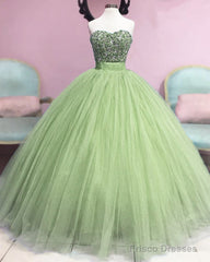 Fully Beaded Sweetheart Tulle Ball Gown