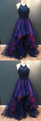 High Low Prom Dresses, Ombre Prom Dresses, Asymmetric Prom Dresses, Front Short Long Back Prom Dresses