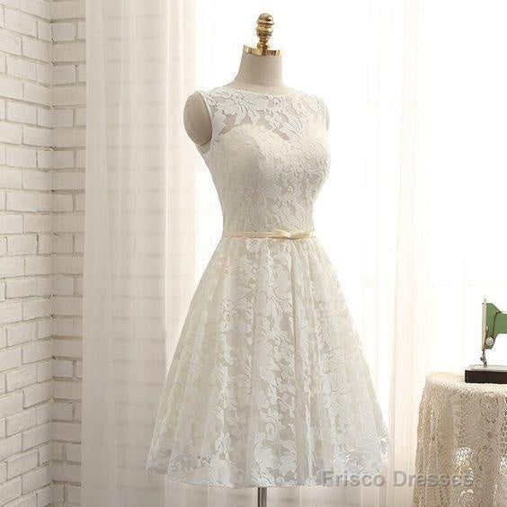 A Line Lace Prom Homecoming Dresses, Short Main image