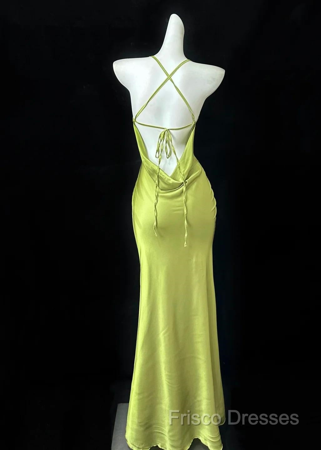 Gentle Satin Swing Neck Spaghetti Straps Mermaid Gown Elegant Backless Formal Prom Dress For Quinceanera&Graduation