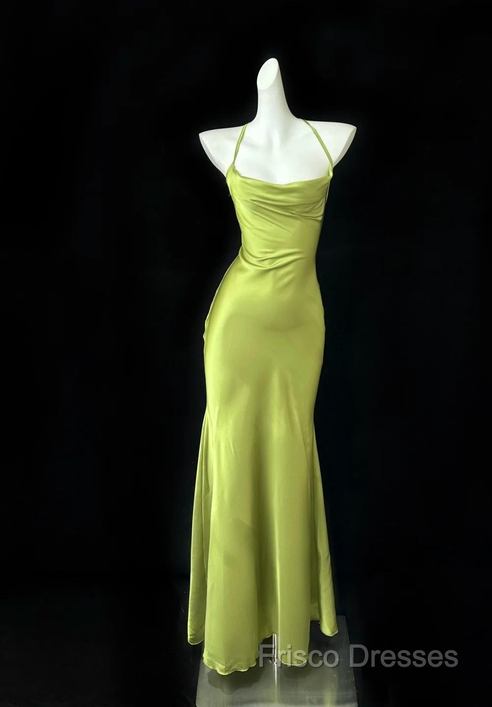 Gentle Satin Swing Neck Spaghetti Straps Mermaid Gown Elegant Backless Formal Prom Dress For Quinceanera&Graduation