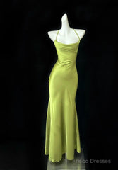 Gentle Satin Swing Neck Spaghetti Straps Mermaid Gown Elegant Backless Prom Dress For Quinceanera&Graduation