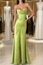 Gentle Satin Swing Neck Spaghetti Straps Mermaid Gown Elegant Backless Formal Prom Dress For Quinceanera&Graduation