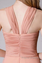 Glam Blush Pink Formal Prom & Wedding Dress-Sweet 16 Chiffon Evening Gown For Graduation & Quinceanera