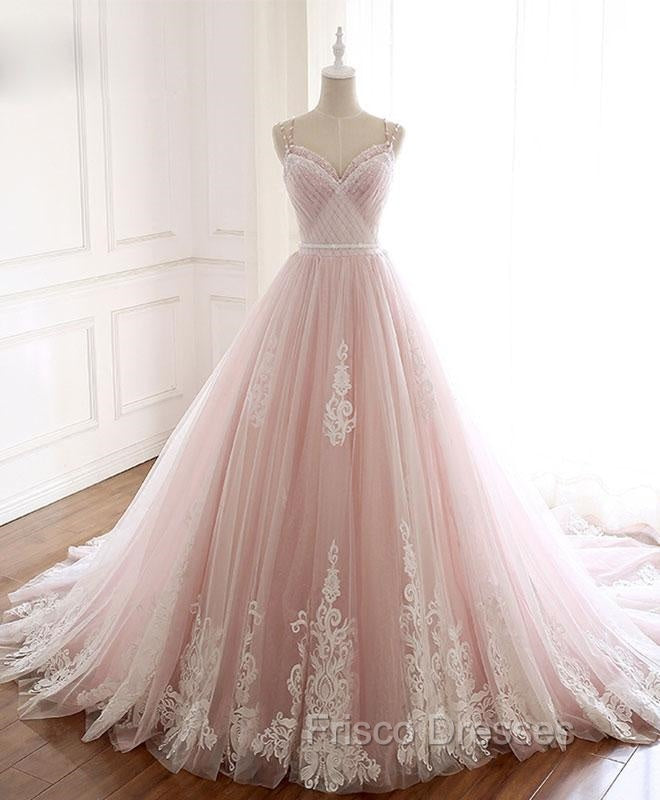 Glam Pink Tulle Sweetheart Straps Princess Formal Dress, Pink Party Dress Secondary image