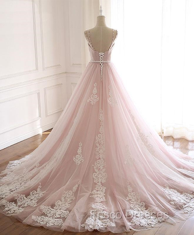 Glam Pink Tulle Sweetheart Straps Princess Formal Dress, Pink Party Dress