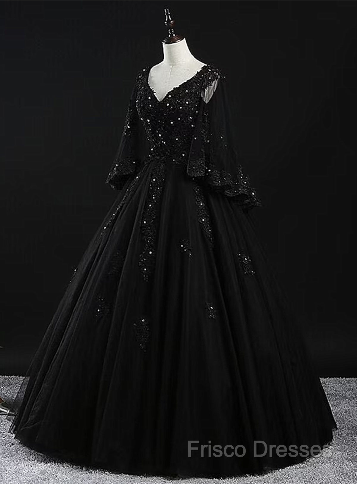 Glam Tulle With Lace Applique Ball Gown Sweet 16 Dress, Beaded Formal Prom Dress Formal Dress Secondary image
