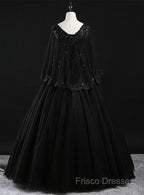 Glam Tulle With Lace Applique Ball Gown Sweet 16 Dress, Beaded Formal Prom Dress Formal Dress