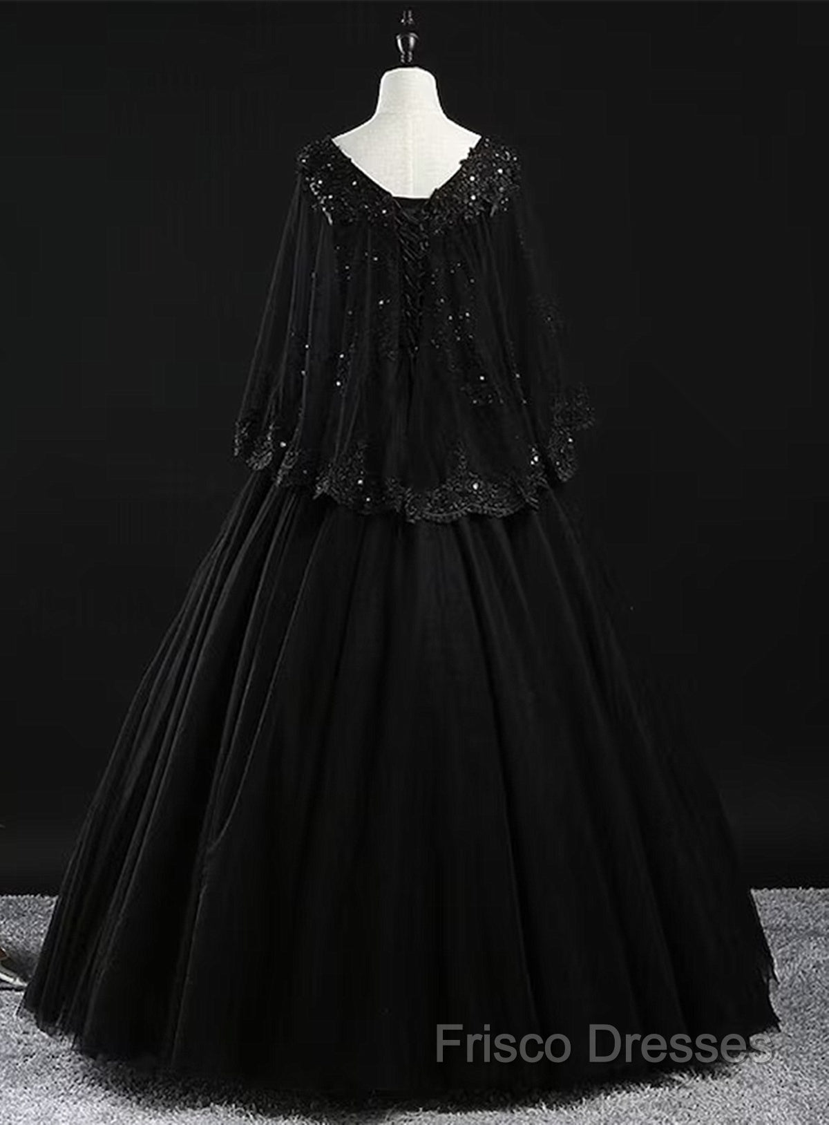 Glam Tulle With Lace Applique Ball Gown Sweet 16 Dress, Beaded Formal Prom Dress Formal Dress