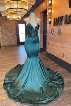 Glamorou V-Neck Sleeveless Halter Mermaid Formal Prom Dresses With Beading