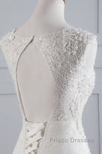 Glamorous Long Mermaid Tulle Appliques Lace Wedding Dress