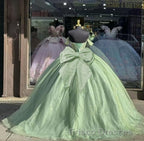 Glitter Off The Shoulder Beading Tulle Long Quinceanera Dress