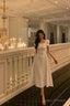 Gorgeous A Line Short Sleeves White Date Night Dress Prom Dresses Birthday Outfits