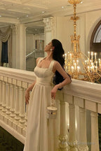 Gorgeous A Line Sleeveless White Date Night Dress Prom Dresses Birthday Outfits