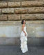 Gorgeous  A-Line Strapless Satin Long Prom Dresses Formal Evening Dress