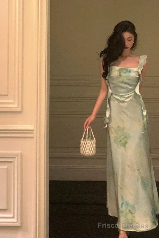 Gorgeous A Line Straps Mint Green Date Night Dress Prom Dresses With Ruffles Party Dress Birthday Outfits Secondary image