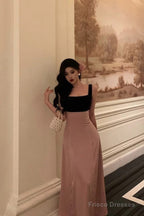 Gorgeous A Line Straps Pink Sleeveless Date Night Dress Prom Dresses Birthday Outfits