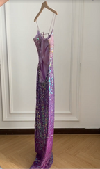 Gorgeous And Dazzling Backless Sequined Long Prom Dress Evening Dress