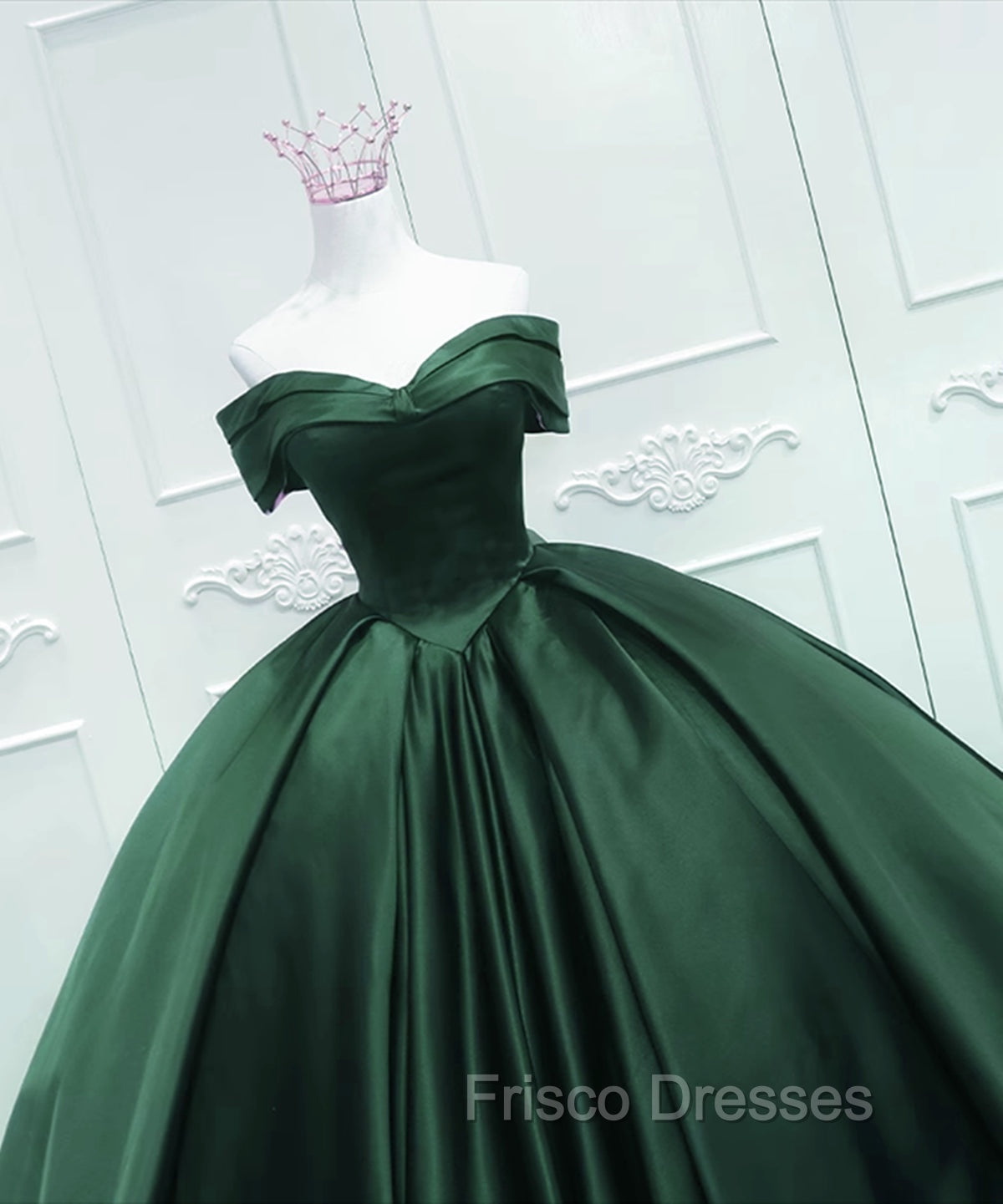 Gorgeous Ball Gown Green Satin Quinceanera Dress, Green Sweetheart Formal Dress Secondary image
