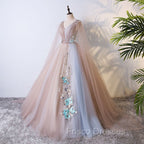 Gorgeous Ball Gown Tulle V-neckline Long Party Gown, New Formal Prom Dress