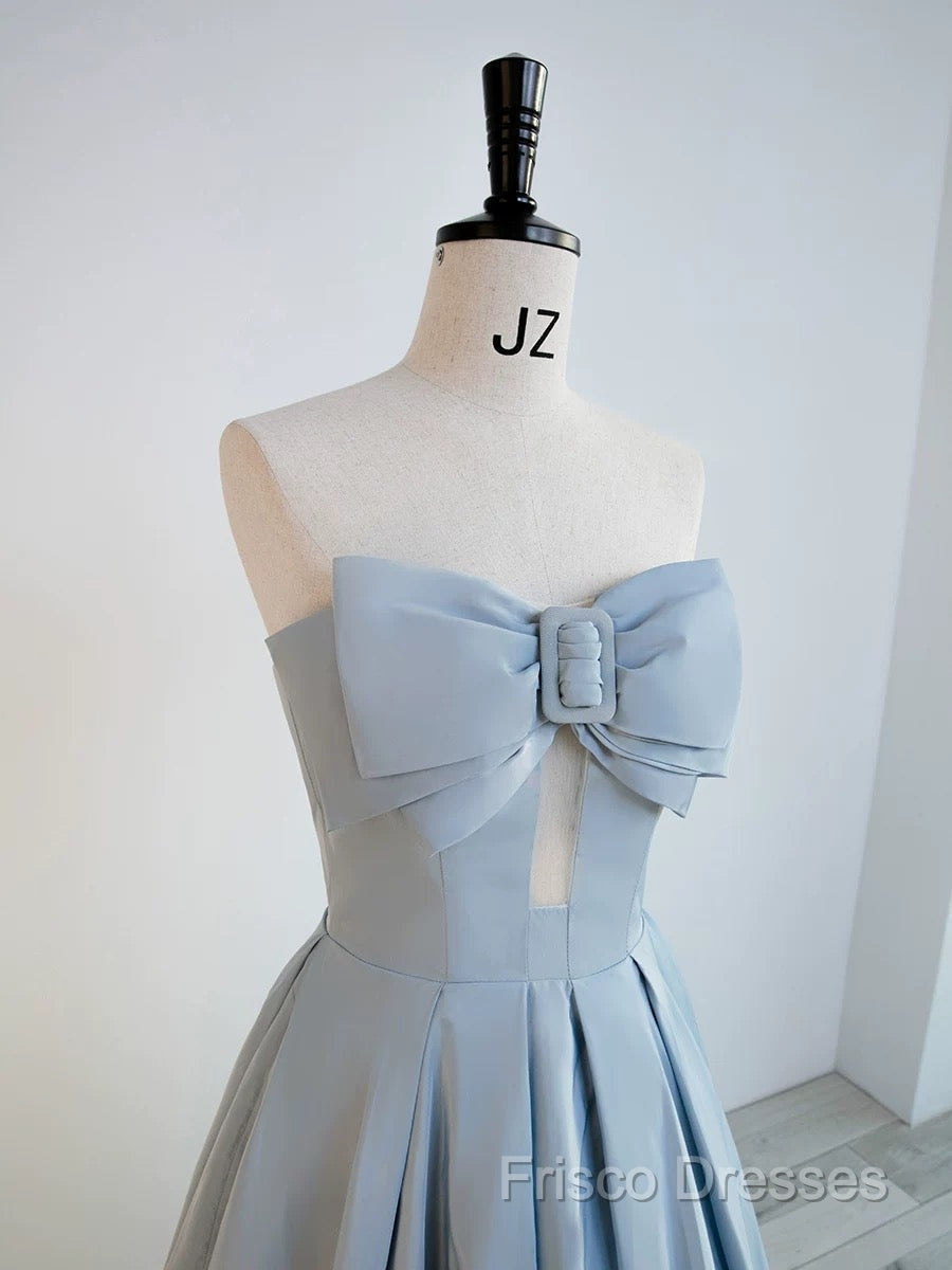 Gorgeous Balll Gown Sweetheart Blue Satin Long Formal Dress Formal Prom Dress Secondary image