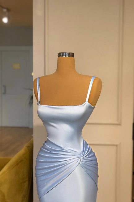 Gorgeous Long Blue Mermaid Graduation Dresses Fabulous Straps Prom Dresses Secondary image