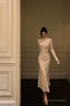 Gorgeous Mermaid High Neckline Ivory Date Night Dress Prom Dresses Birthday Outfits