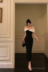 Gorgeous Mermaid Off The Shoulder Black Date Night Dress Prom Dresses Birthday Outfits