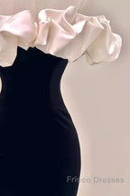 Gorgeous Mermaid Off The Shoulder Black Formal Prom Dress
