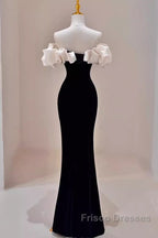 Gorgeous Mermaid Off The Shoulder Black Formal Prom Dress
