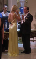 Gorgeous Mermaid Spaghetti Straps Floor Length Yellow Evening Dress Backless Prom Dresses